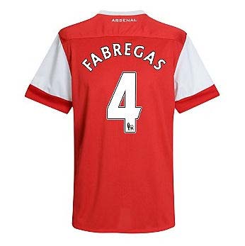 2010-11 Arsenal Nike Short Sleeve Home Shirt (Fabregas 4) - Kids