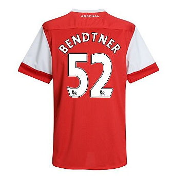 2010-11 Arsenal Nike Short Sleeve Home Shirt (Bendtner 52) - Kid