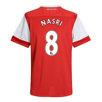 2010-11 Arsenal Nike Short Sleeve Home Shirt (Nasri 8) - Kids