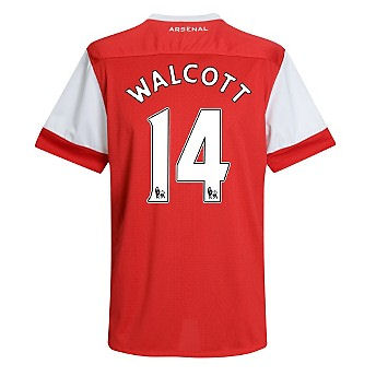 2010-11 Arsenal Nike Short Sleeve Home Shirt (Walcott 14) - Kids