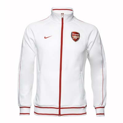 2010-11 Arsenal Nike Trainer Track Jacket (White)