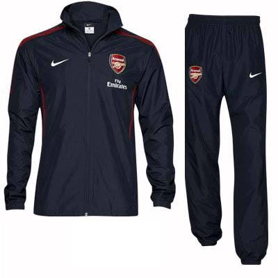 2010-11 Arsenal Nike Woven Tracksuit (Black)