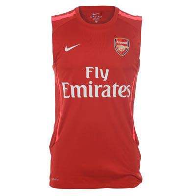 2010-11 Arsenal Nike Sleeveless Training Jersey (Red)