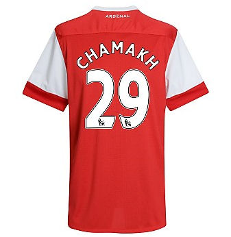 2010-11 Arsenal Nike Short Sleeve Home Shirt (Chamakh 29)