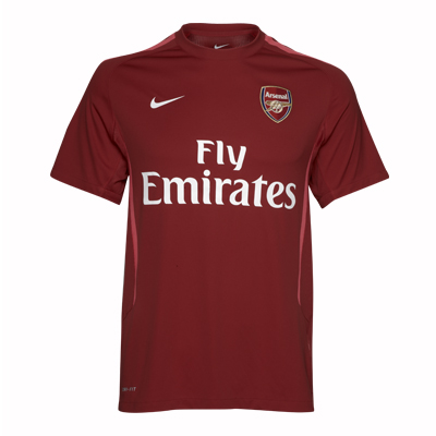 2010-11 Arsenal Nike Training Shirt (Red/Wine) - Kids